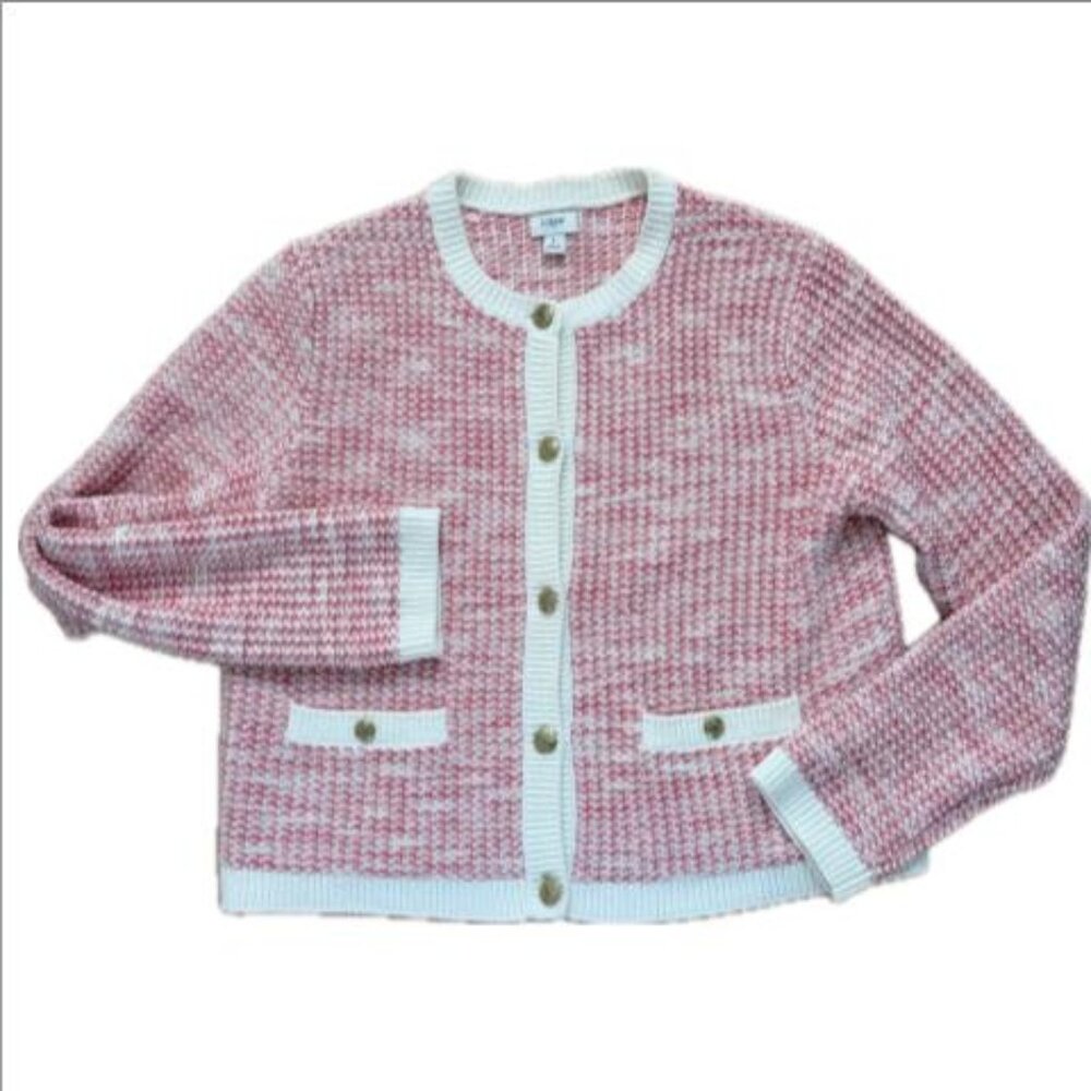 J.Crew Lady Jacket Cardigan Sweater Popcorn Stitch
